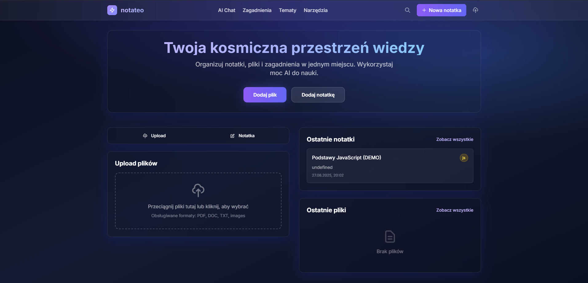 endern.pl strona hosting notatek